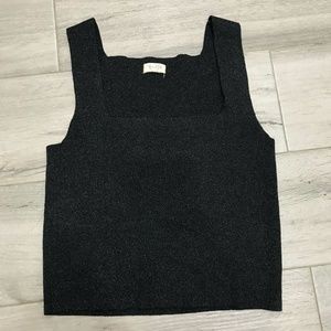 Brandy Melville Sparkly Black Top